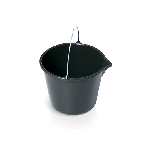 Bøtte med tut 16l svart