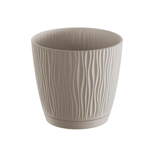 Blomsterpotter 19x18cm lys brun med skål