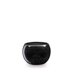 Keramikkpotte KULA 11cm svart med fat