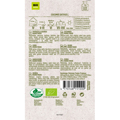 Agurkfrø MARKETMORE ORGANIC