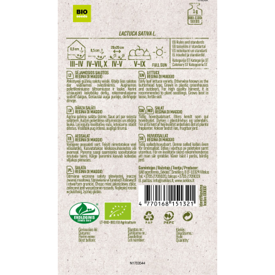 Salatfrø REGINA DI MAGGIO Organic