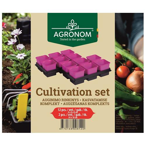 Plastpotter 8cm 12stk, rosa