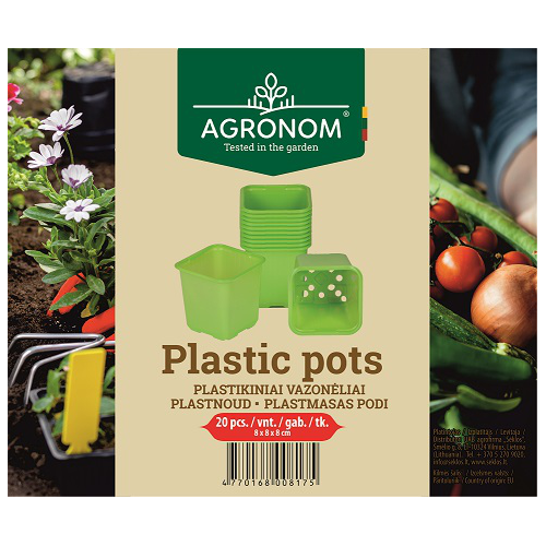 Plastpotte 8cm 24stk grønn