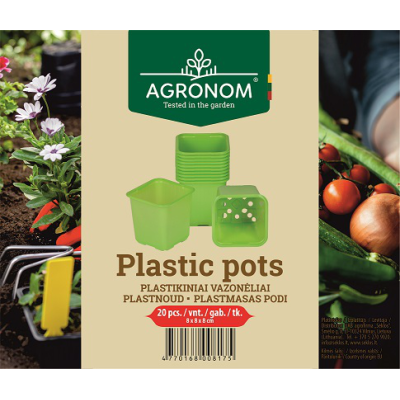 Plastpotte 8cm 24stk grønn