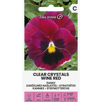 Stemorsblomster CLEAR CRYSTALS WINE RED