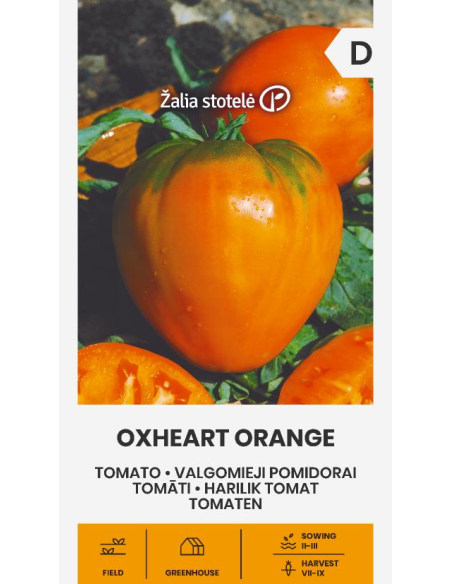 Tomat OXHEART ORANGE 25stk frø