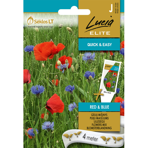 Blomsterblanding RED&BLUE (POPPY+CENTAUREA)