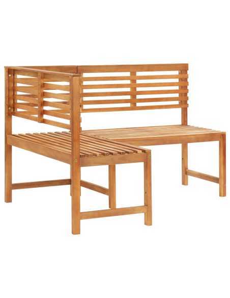 Utendørs hjørnebenk 140 cm heltre akasie