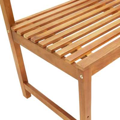 Utendørs hjørnebenk 140 cm heltre akasie