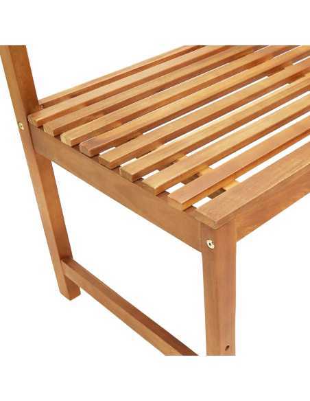 Utendørs hjørnebenk 140 cm heltre akasie
