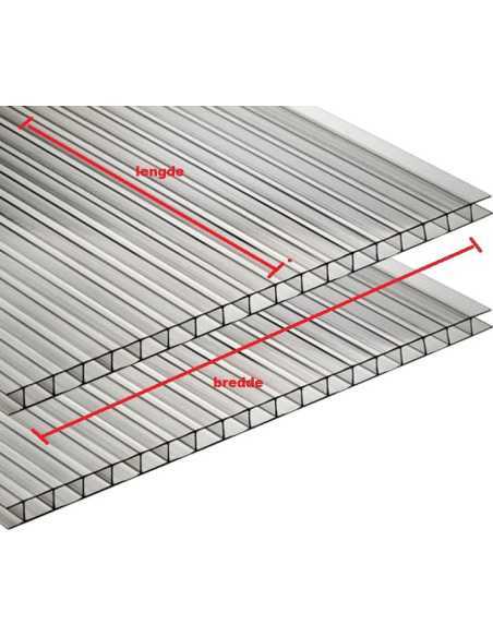 Kanal Polykarbonatplater 6mm (Bredde1.05m)