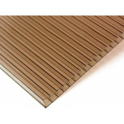 Kanal Polykarbonatplater 10mm bronse (Bredde-2.1m)